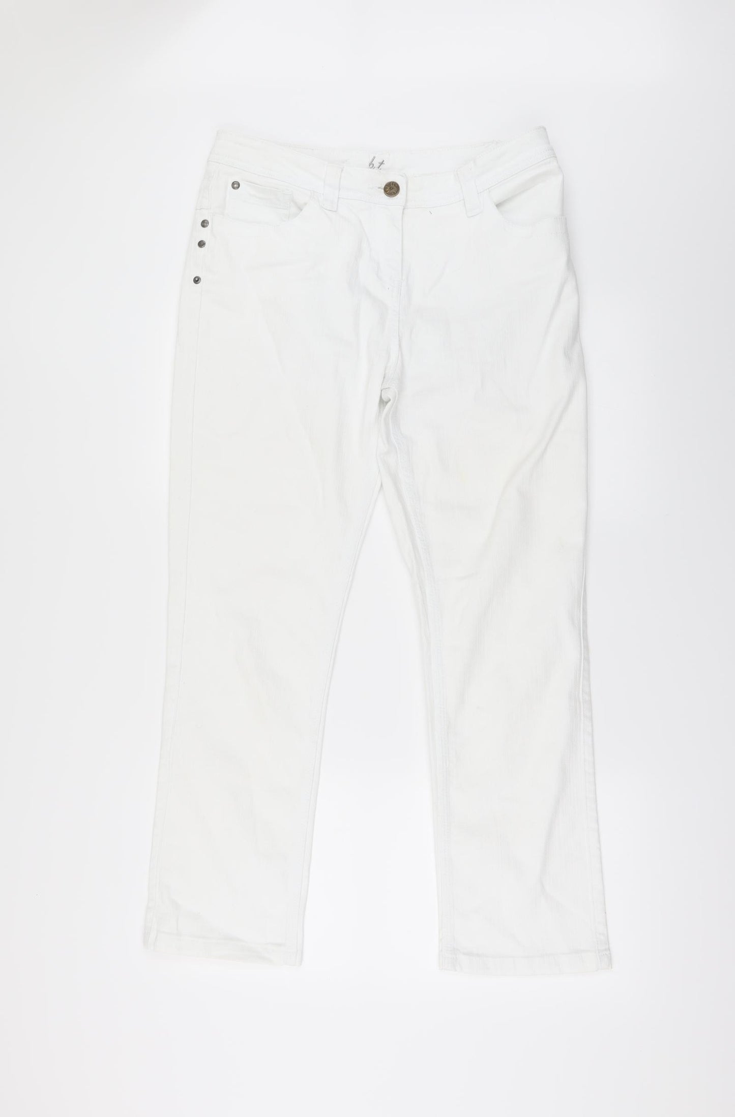 George Womens White   Straight Jeans Size 14 L28 in