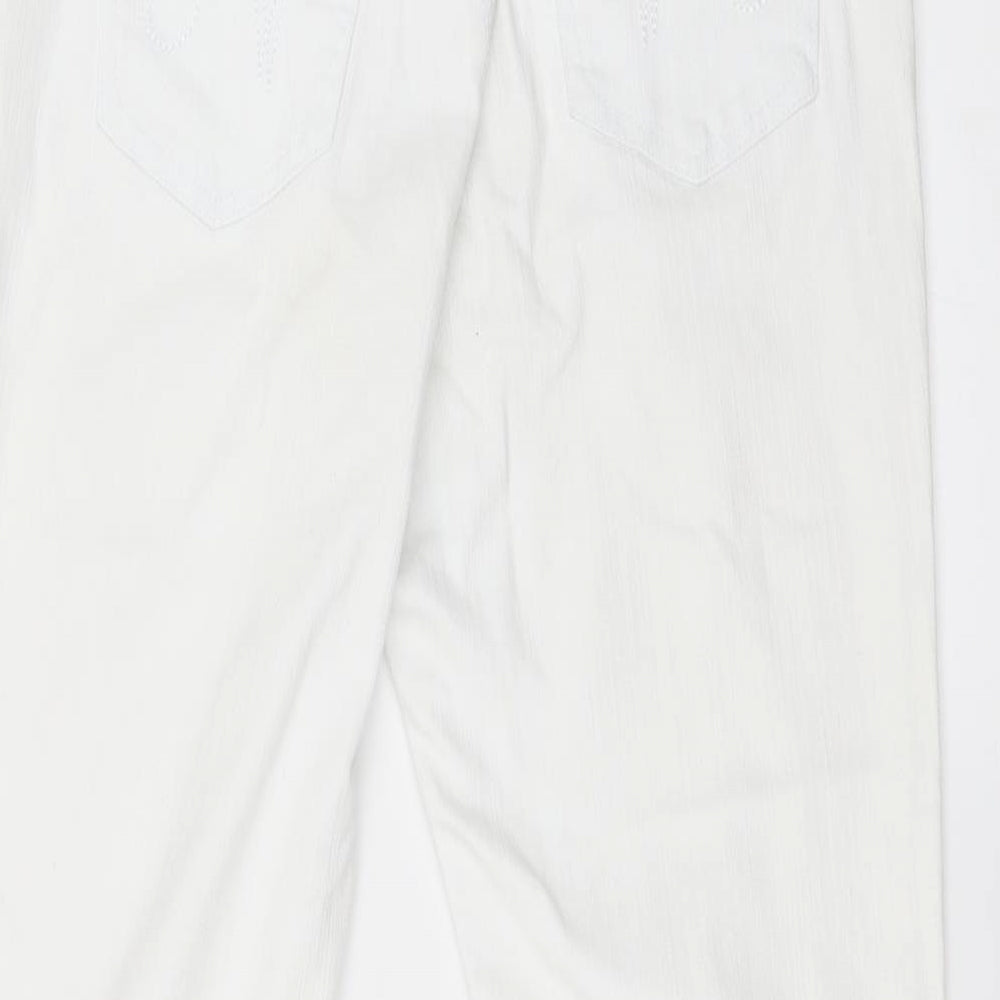 George Womens White   Straight Jeans Size 14 L28 in