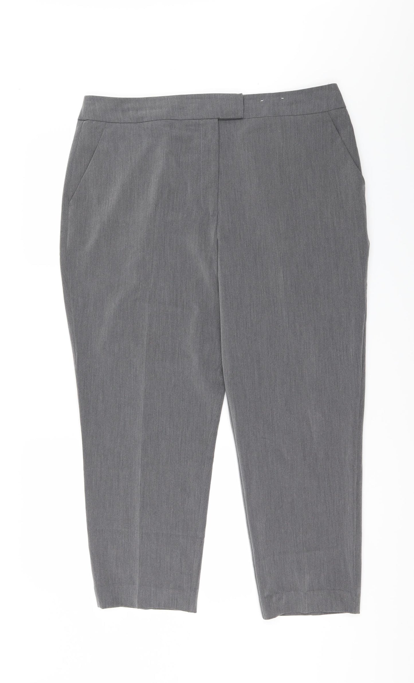 F&F Womens Grey   Trousers  Size 16 L24 in - Zip