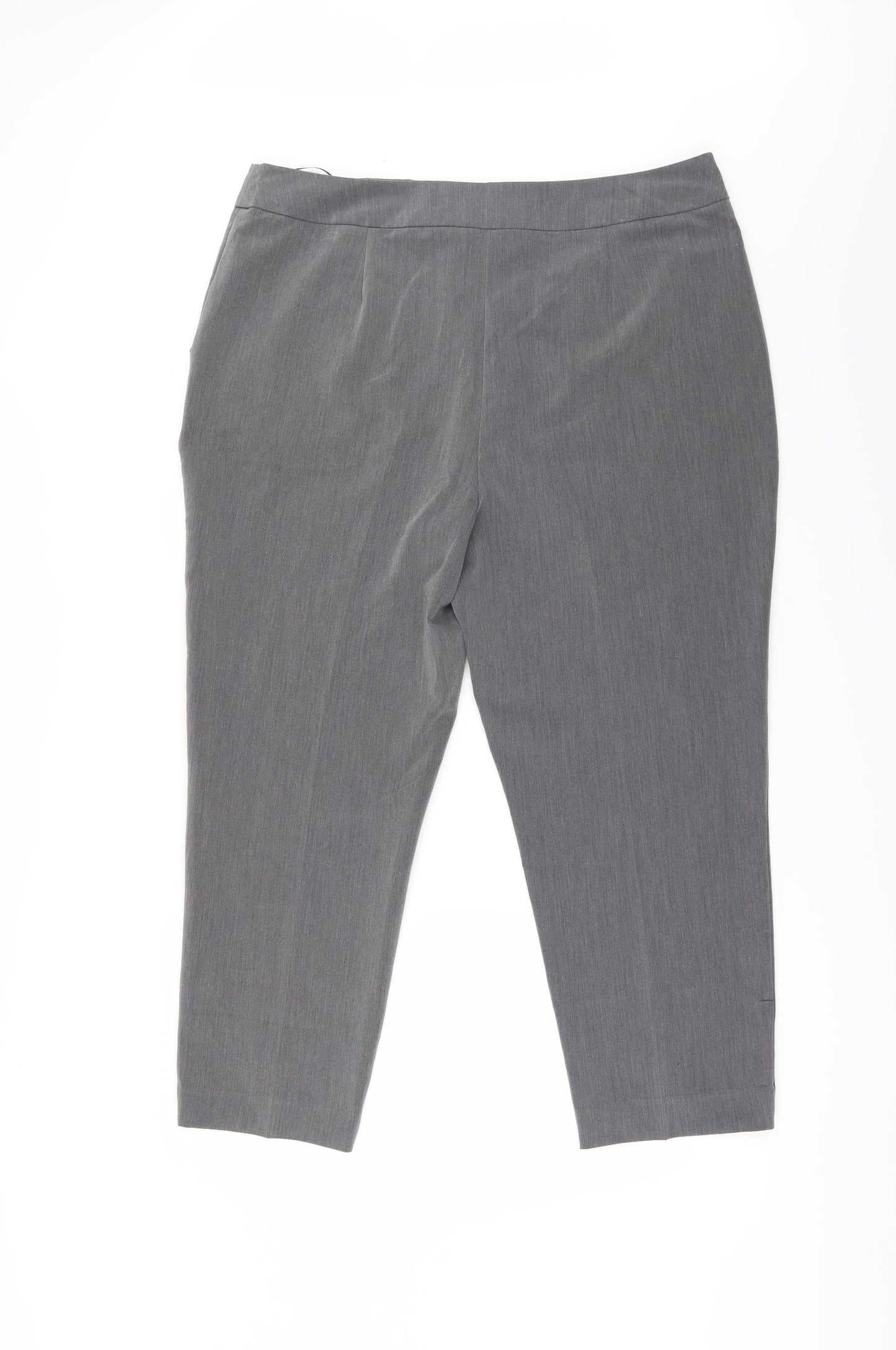 F&F Womens Grey   Trousers  Size 16 L24 in - Zip