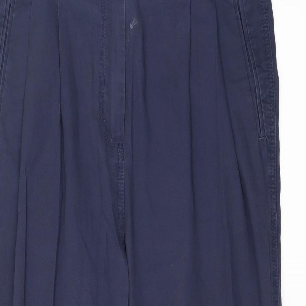 H&M Womens Blue   Chino Trousers Size 10 L25 in - Zip