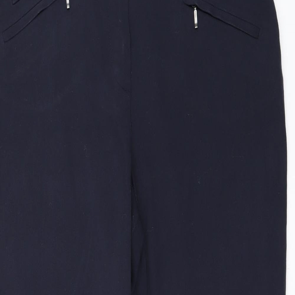Marks and Spencer Womens Blue   Trousers  Size 12 L26 in - Slim Leg