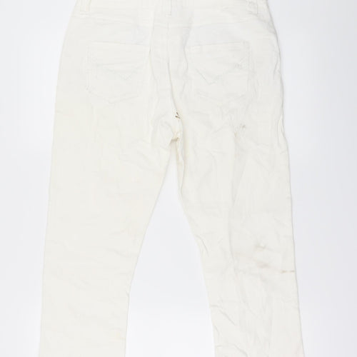 Bunoh Womens White   Straight Jeans Size 28 L21 in - Zip