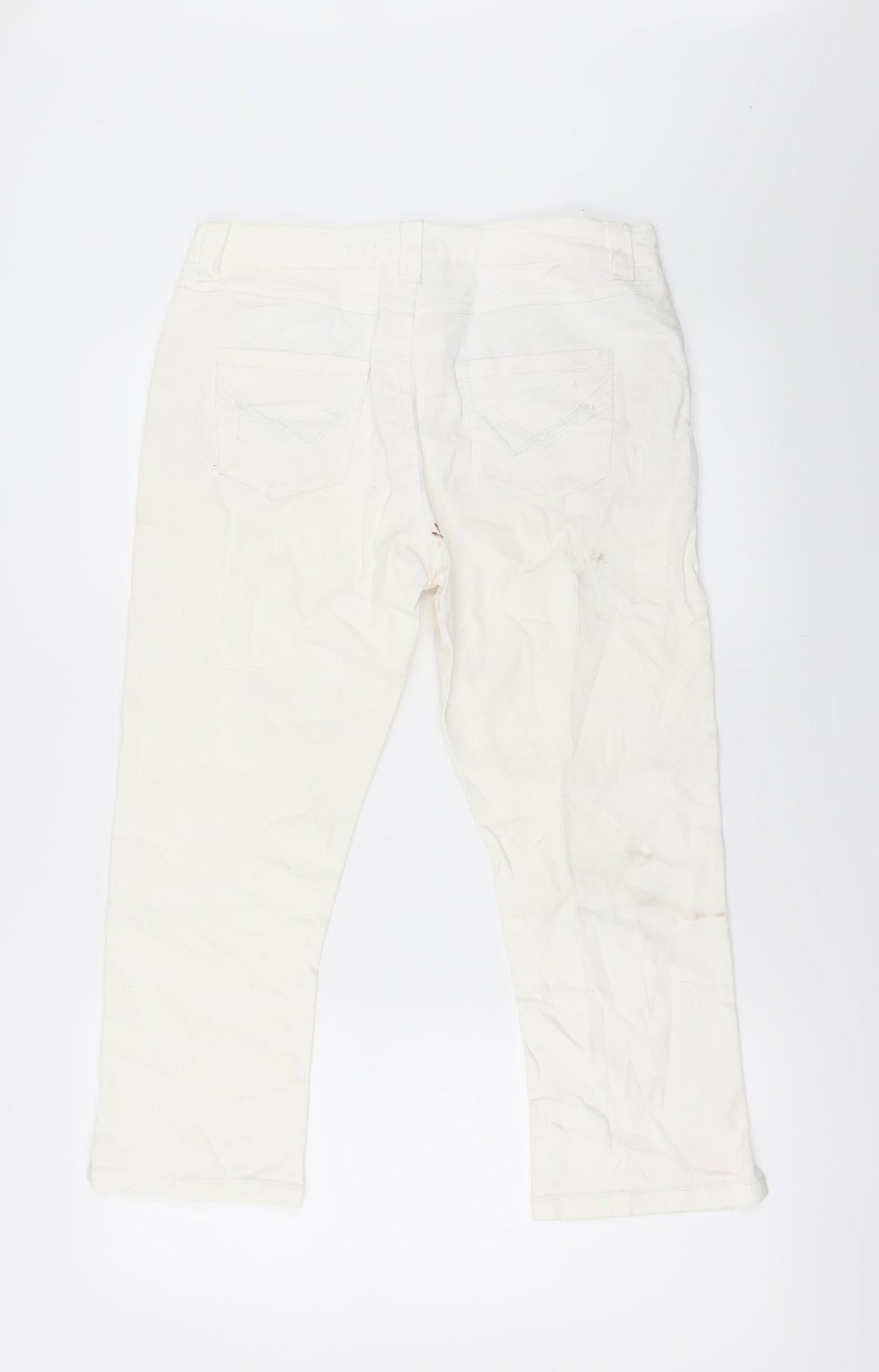 Bunoh Womens White   Straight Jeans Size 28 L21 in - Zip