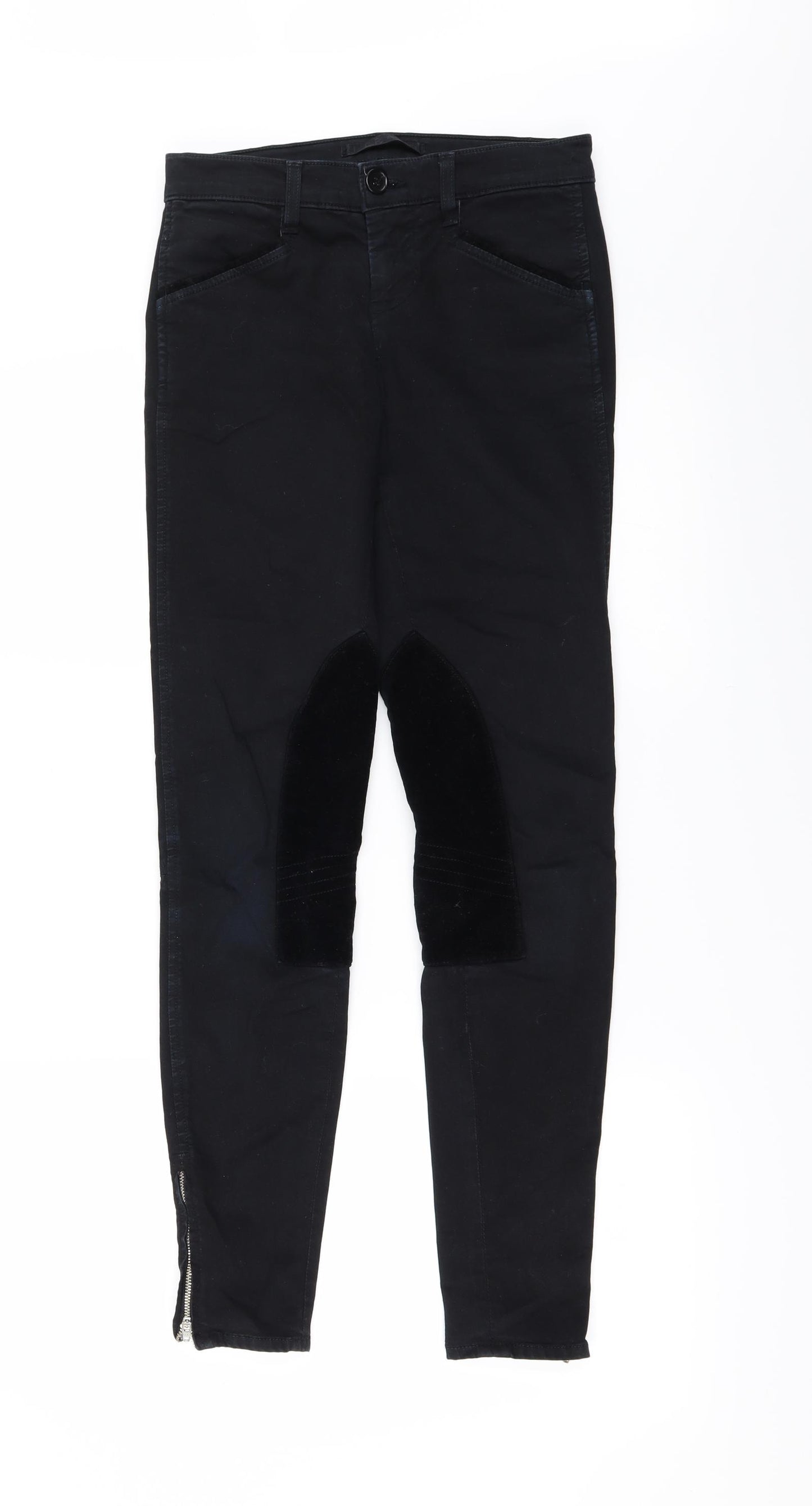 J Brano Womens Black   Straight Jeans Size 25 L29 in - Zip Ankles Quilted parts