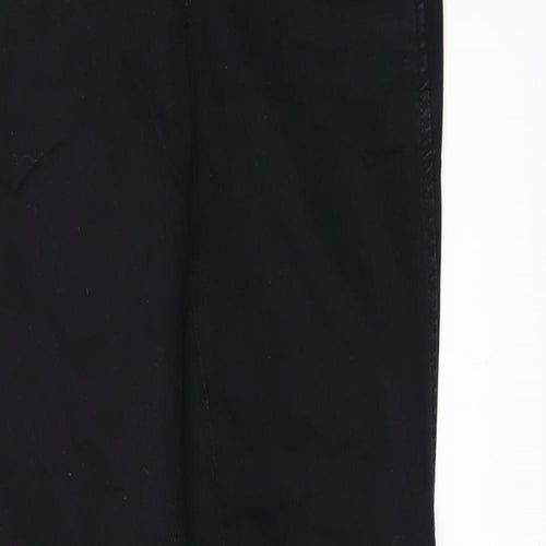 J Brano Womens Black   Straight Jeans Size 25 L29 in - Zip Ankles Quilted parts