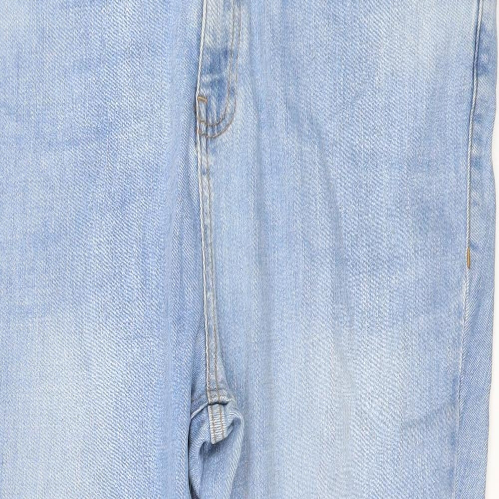 F&F Womens Blue   Straight Jeans Size 18 L22 in - Zip