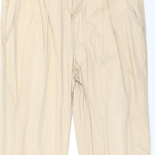 Internacionale Womens Beige   Capri Trousers Size 12 L28 in - Zip