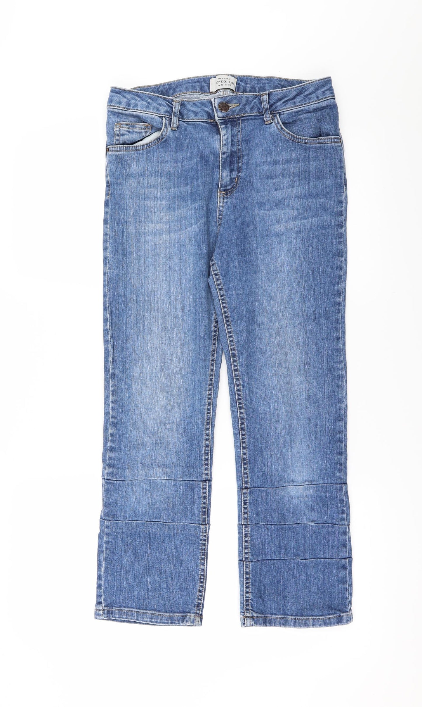 New Look Womens Blue   Flared Jeans Size 10 L22 in - Crop Kick Flare