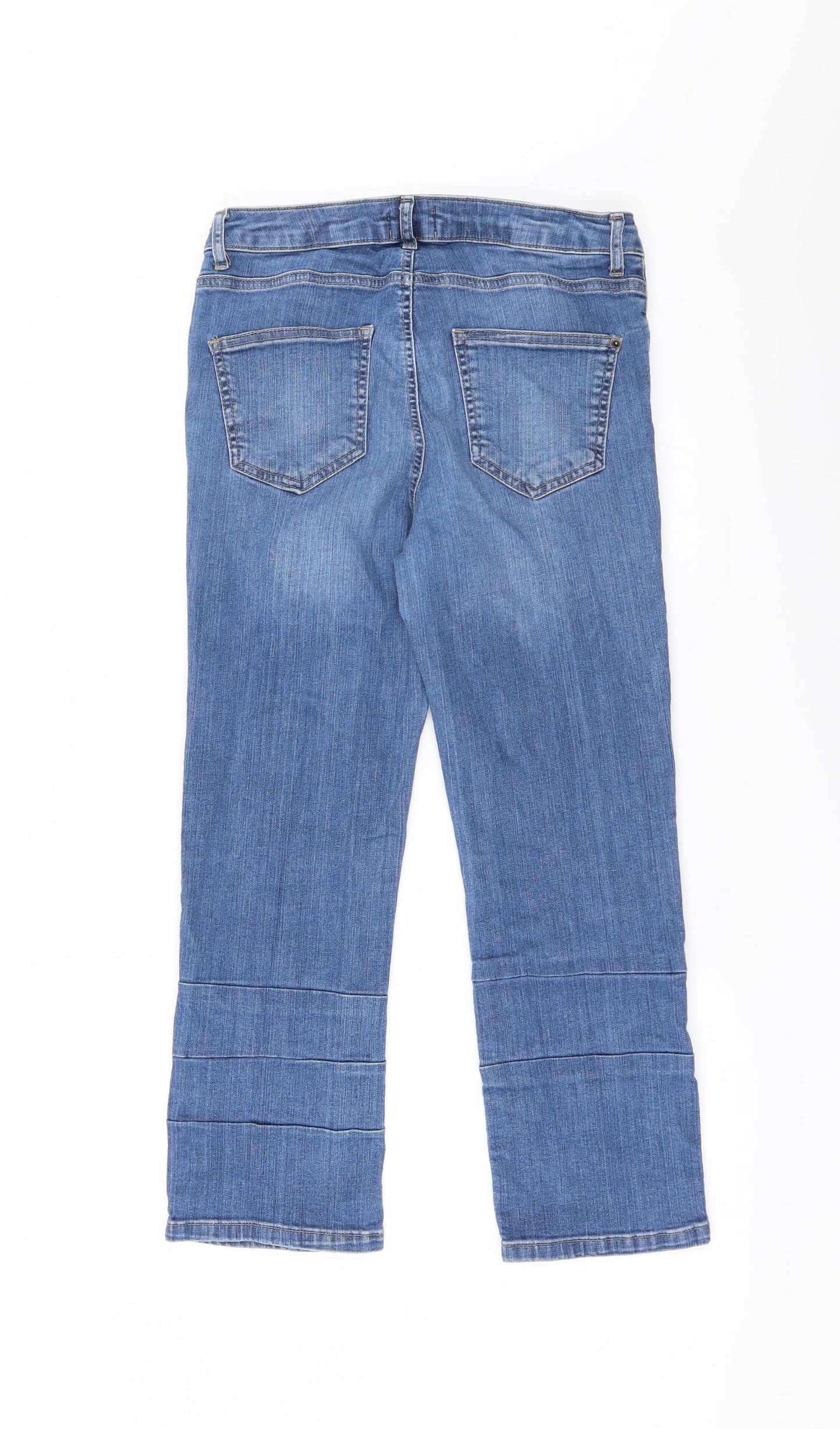 New Look Womens Blue   Flared Jeans Size 10 L22 in - Crop Kick Flare