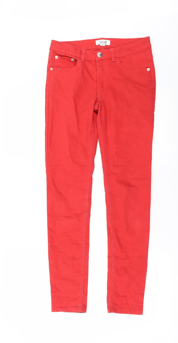 WOW Womens Red   Straight Jeans Size M L27 in - Zip