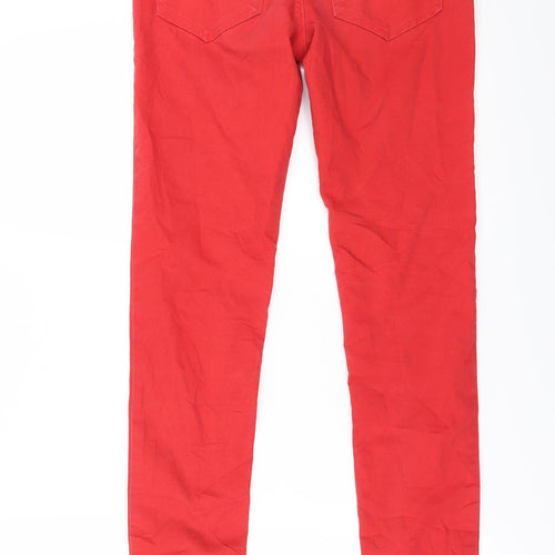 WOW Womens Red   Straight Jeans Size M L27 in - Zip