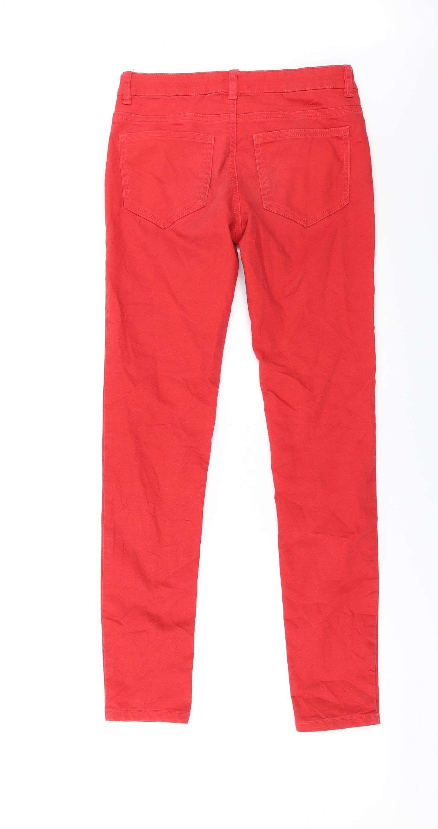WOW Womens Red   Straight Jeans Size M L27 in - Zip