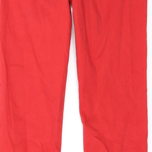 WOW Womens Red   Straight Jeans Size M L27 in - Zip