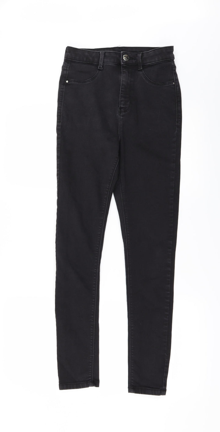 Dorothy Perkins Womens Black Skinny Jeans Size 10 L26 in - Zip