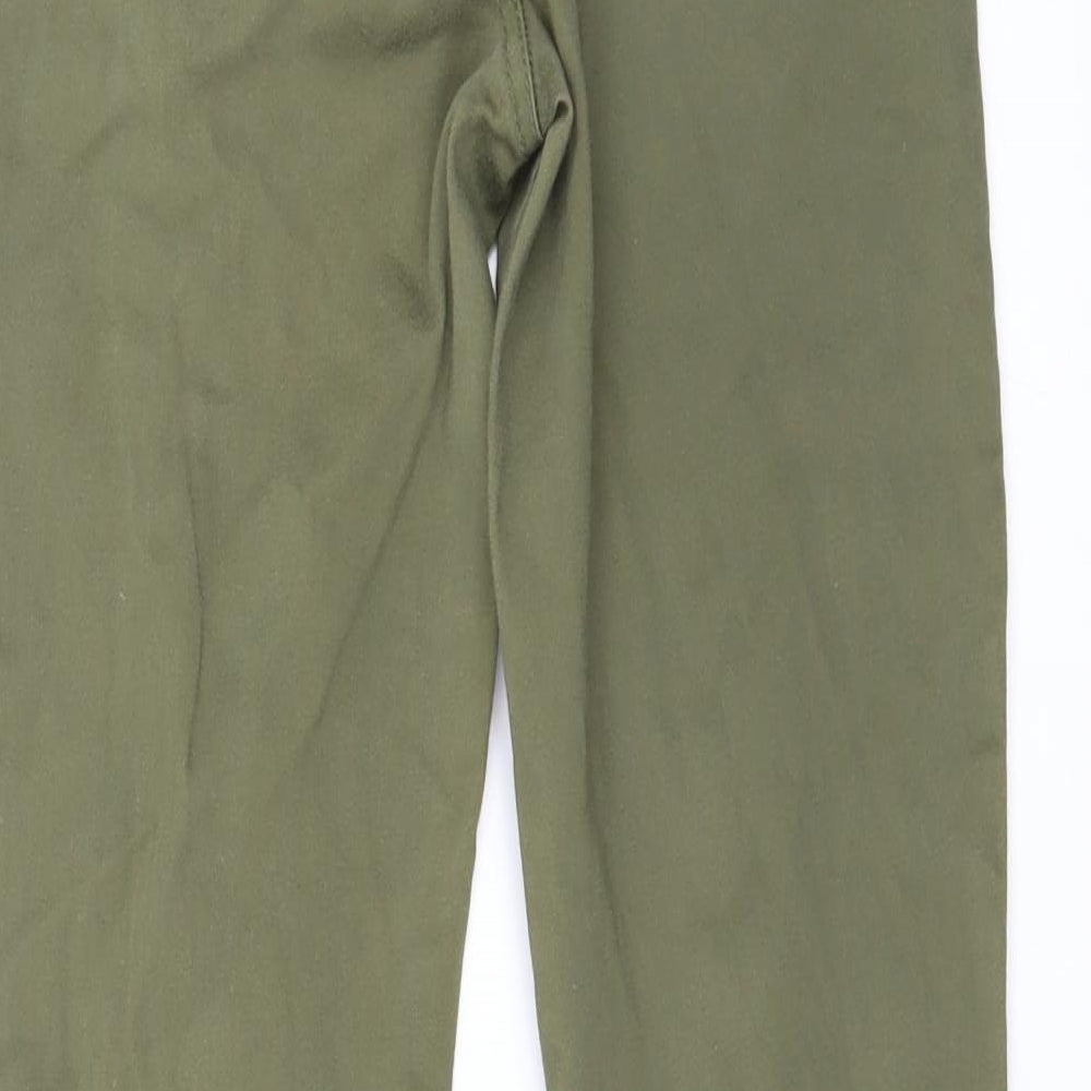 Denim & Co. Girls Green   Straight Jeans Size 12-13 Years - Adjustable waist Ripped details