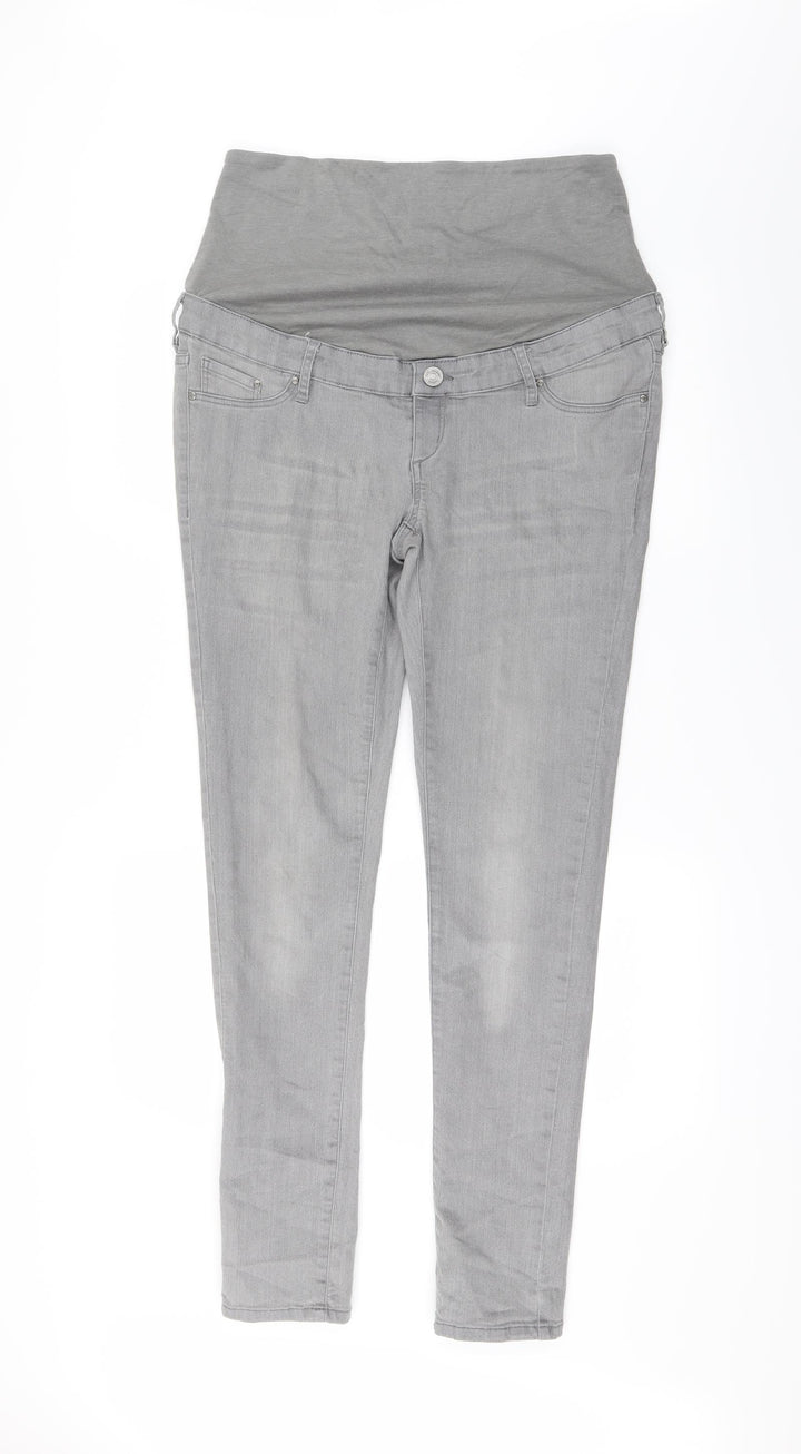 ESMARA Womens Grey Skinny Jeans Size 14 L30 in - High waisted