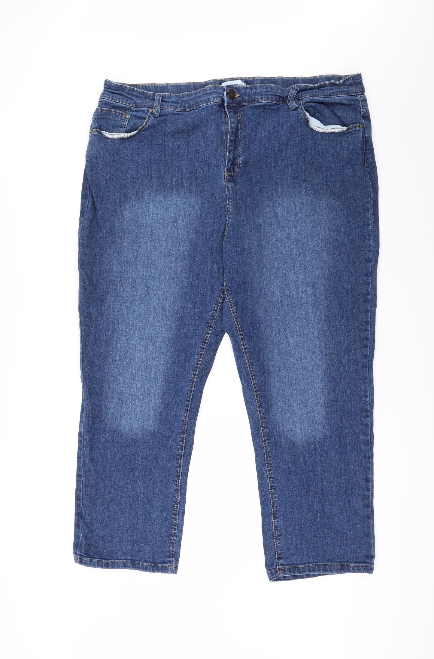 24 Womens Blue   Straight Jeans Size 24 L25 in - Zip