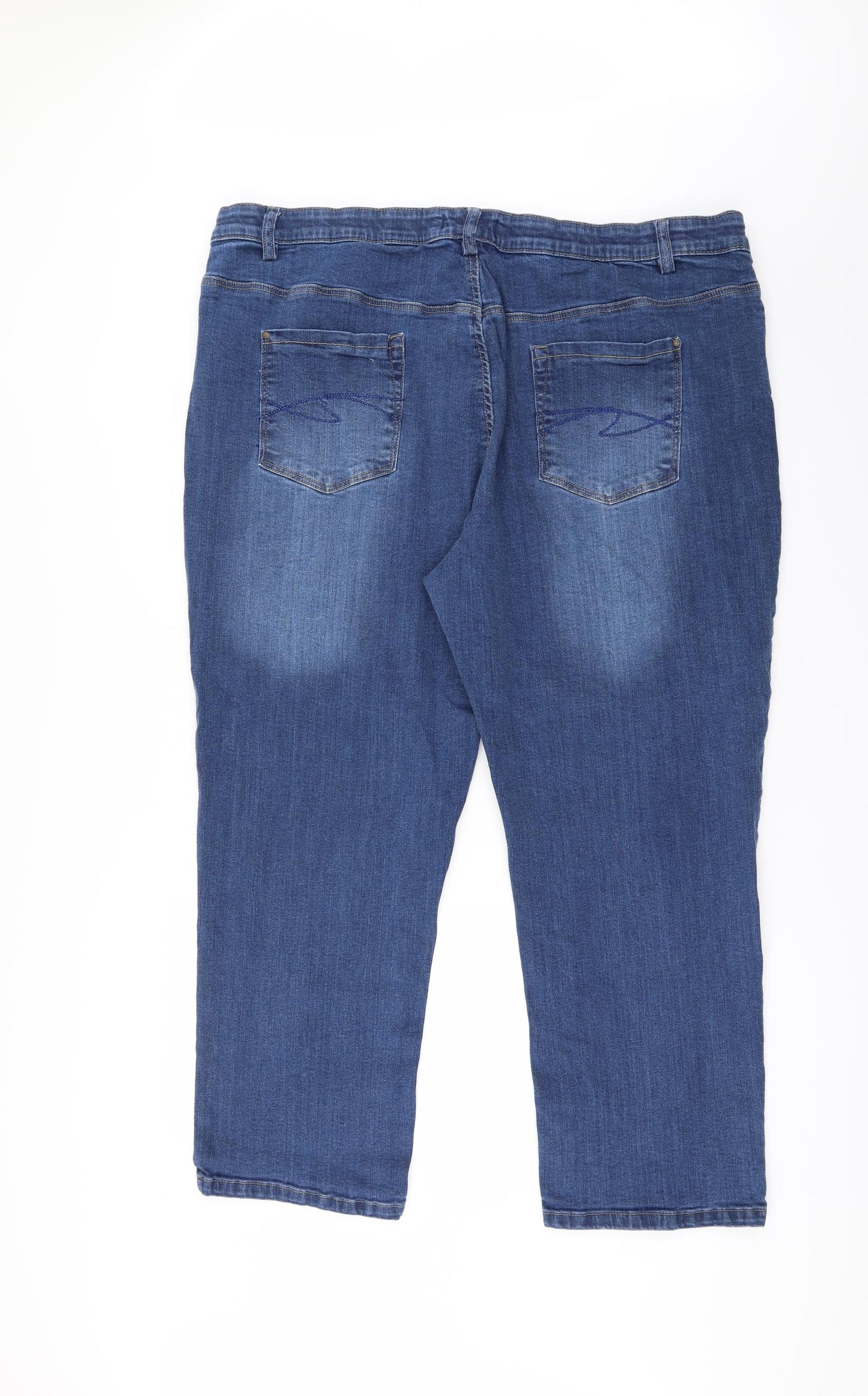 24 Womens Blue   Straight Jeans Size 24 L25 in - Zip