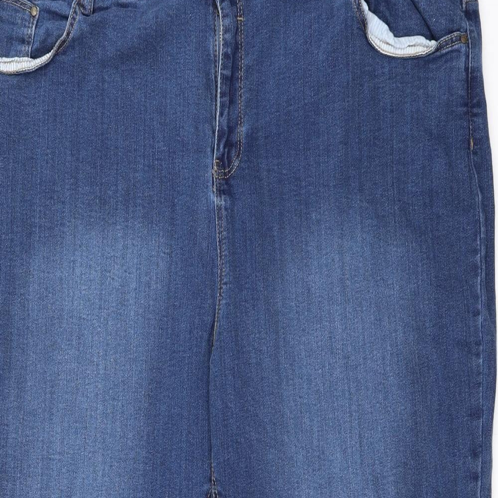 24 Womens Blue   Straight Jeans Size 24 L25 in - Zip