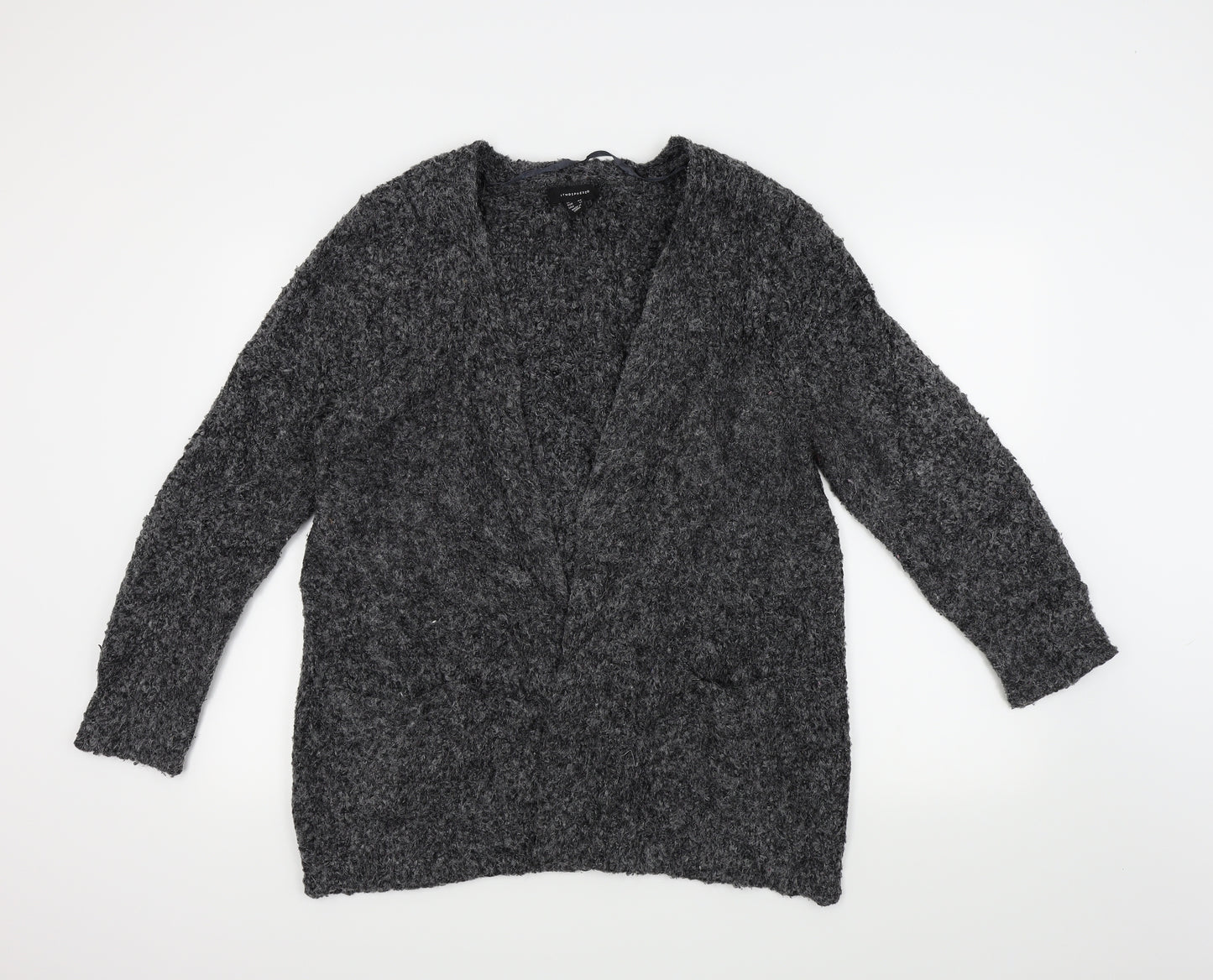 Atmosphere Womens Grey   Cardigan Jumper Size 16  - Open