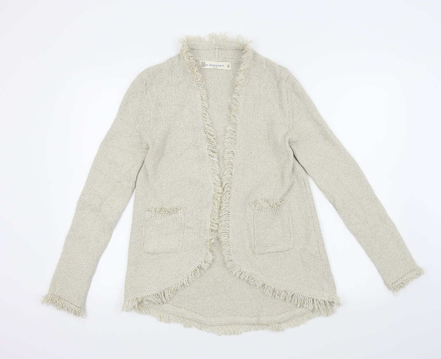Zara Knit Womens Beige   Cardigan Jumper Size M