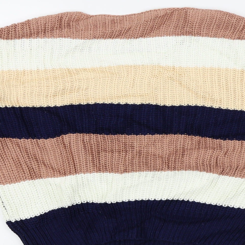 TU Womens Pink Striped  Pullover Jumper Size 8