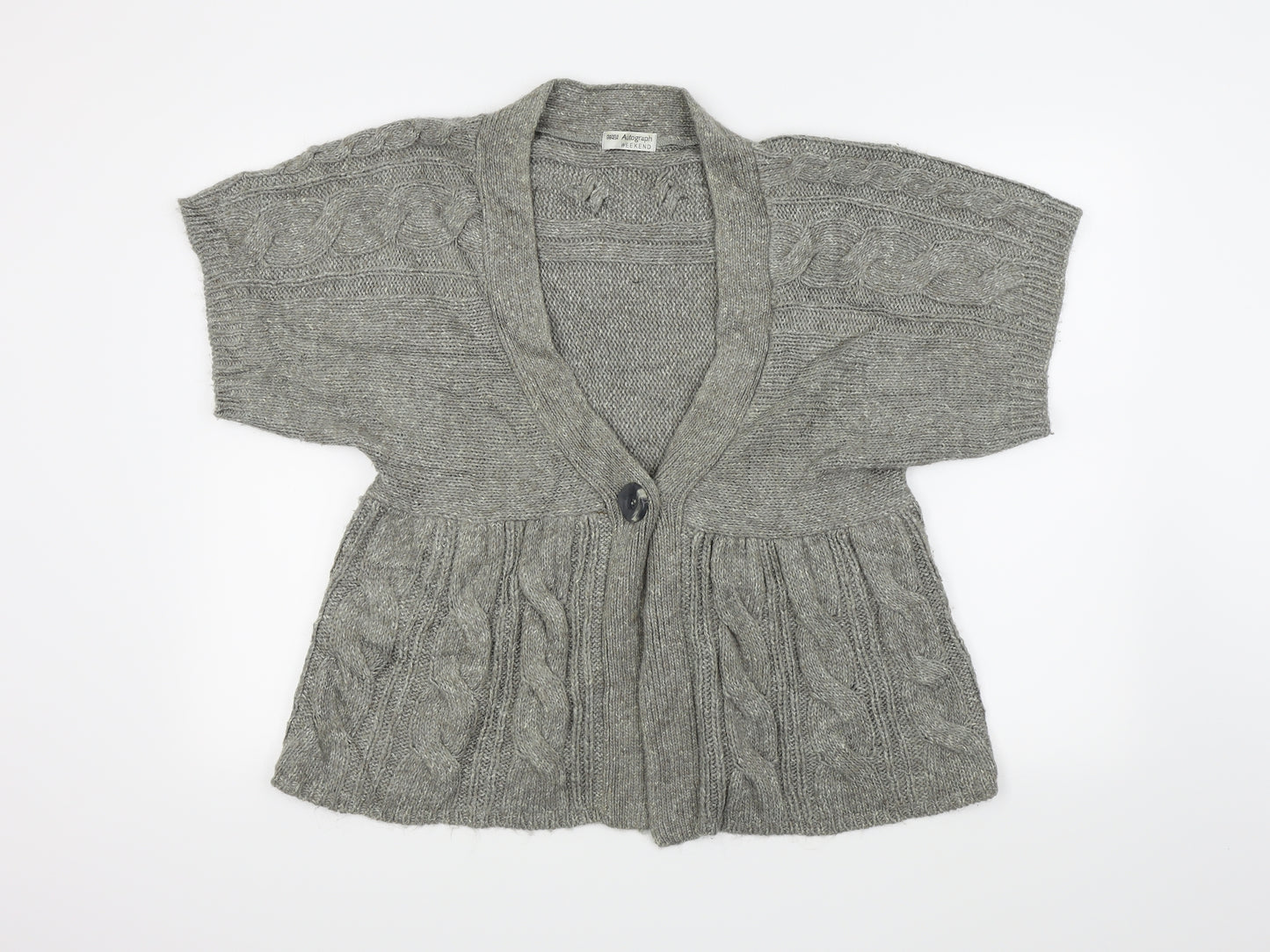 Marks and Spencer Womens Grey   Cardigan Jumper Size 18  - Button closure