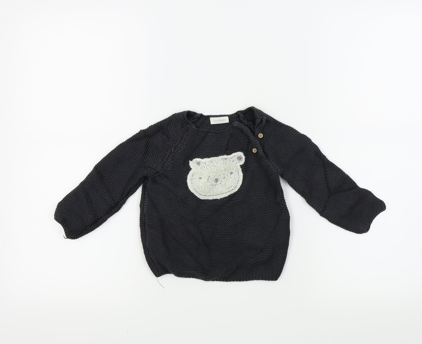 NEXT Boys Black   Pullover Jumper Size 12-18 Months  - Bear