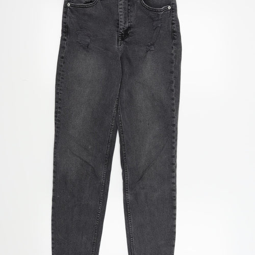 H&M Womens Grey   Skinny Jeans Size 8 L26 in