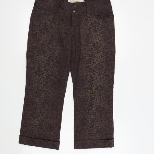 Blendshe Womens Brown   Cropped Trousers Size M L24 in