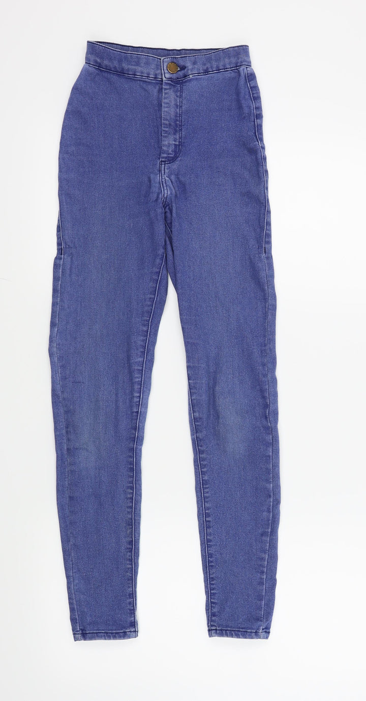 Topshop Womens Blue Skinny Jeans Size 25 in L30 in
