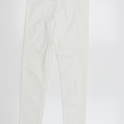 Denim & Co. Womens White   Skinny Jeans Size 8 L28 in