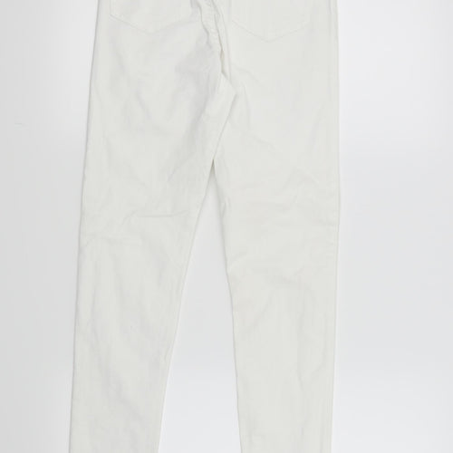 Denim & Co. Womens White   Skinny Jeans Size 8 L28 in