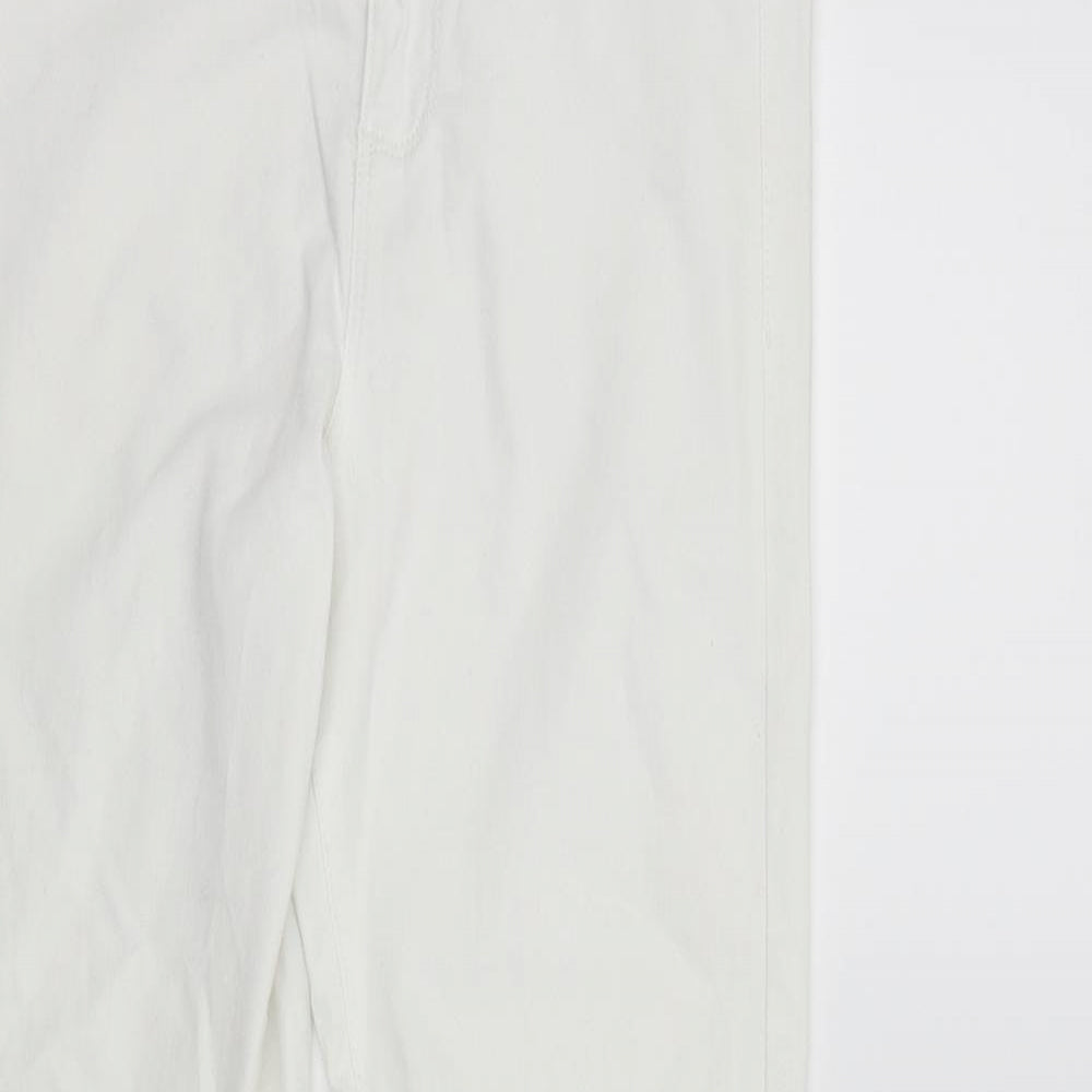 Denim & Co. Womens White   Skinny Jeans Size 8 L28 in