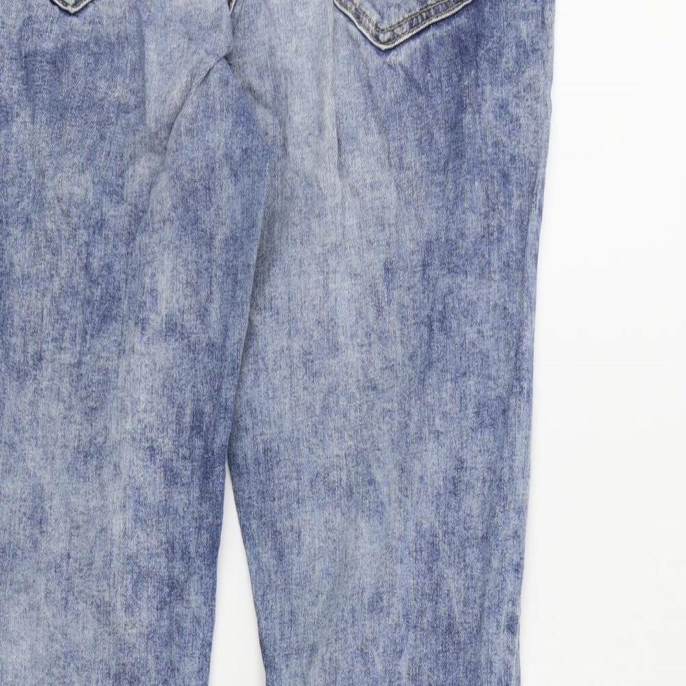 Clockhouse Womens Blue   Straight Jeans Size 14 L30 in - Embroidered Details