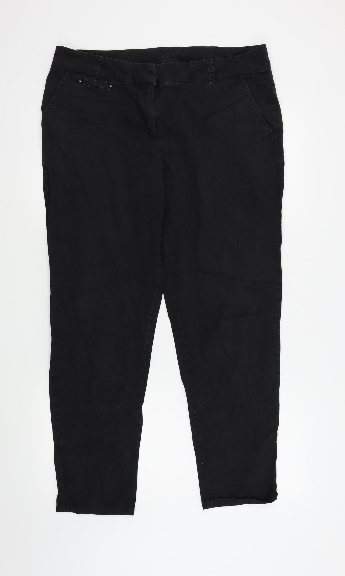 Wallis Womens Black   Trousers  Size 14 L27 in
