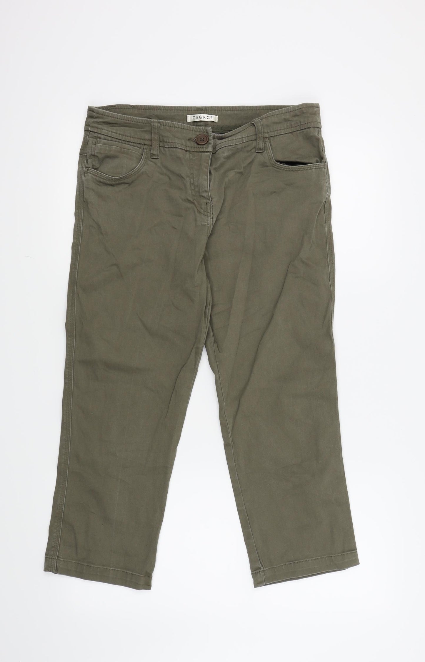 George Womens Grey   Cropped Jeans Size 14 L22 in