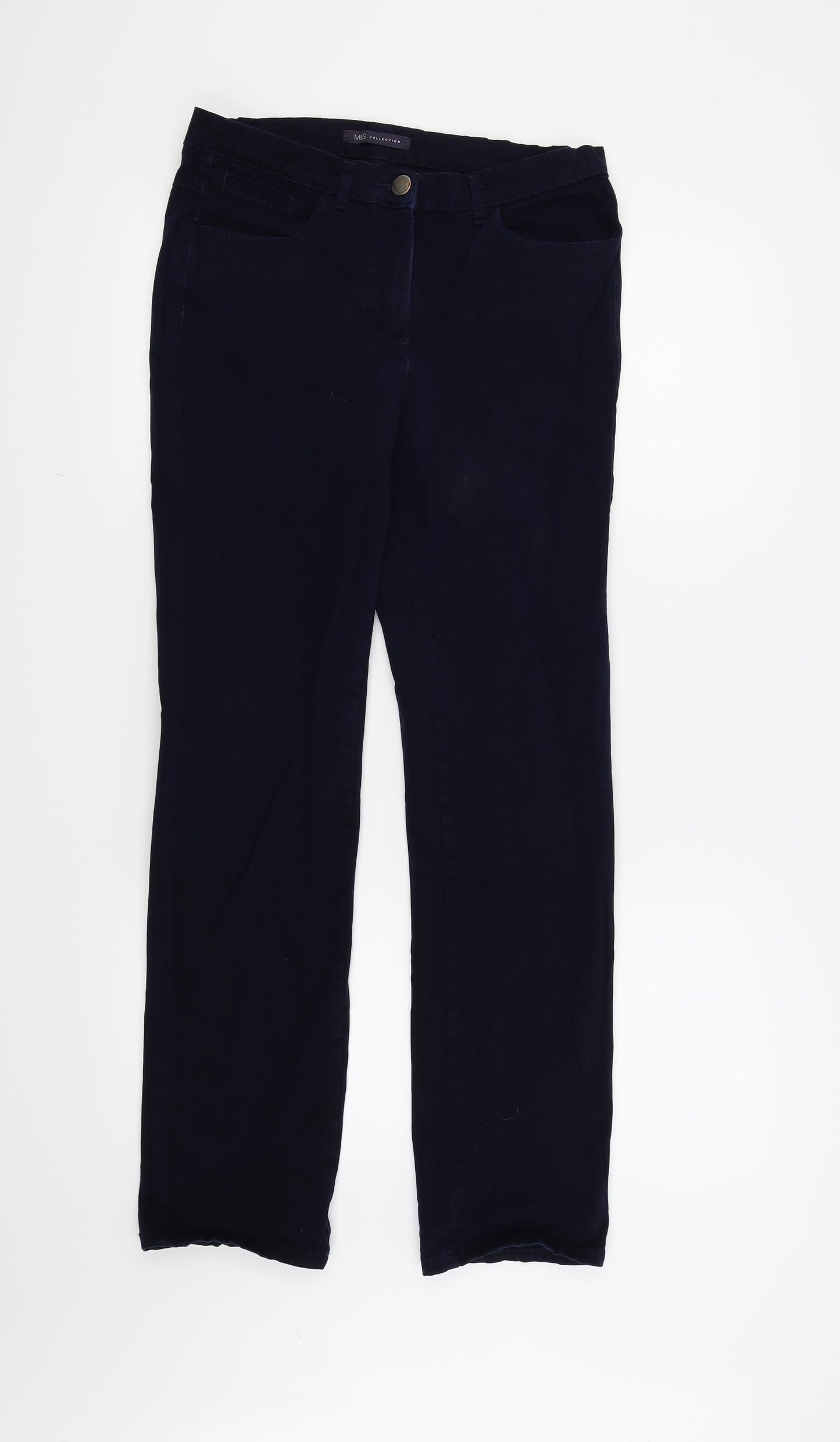 M&S Womens Blue   Straight Jeans Size 10 L29 in