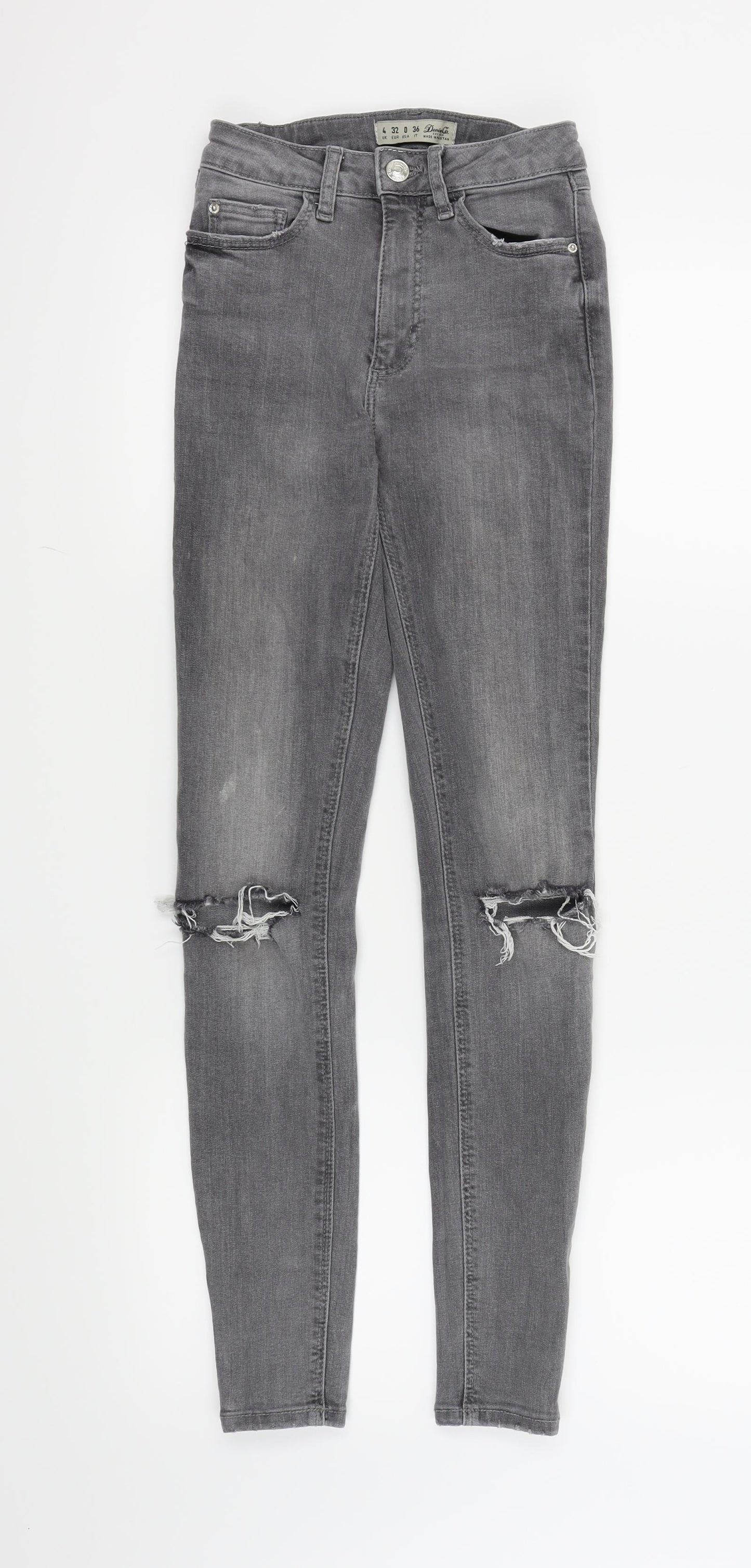 Denim & Co. Womens Grey   Skinny Jeans Size 4 L27 in