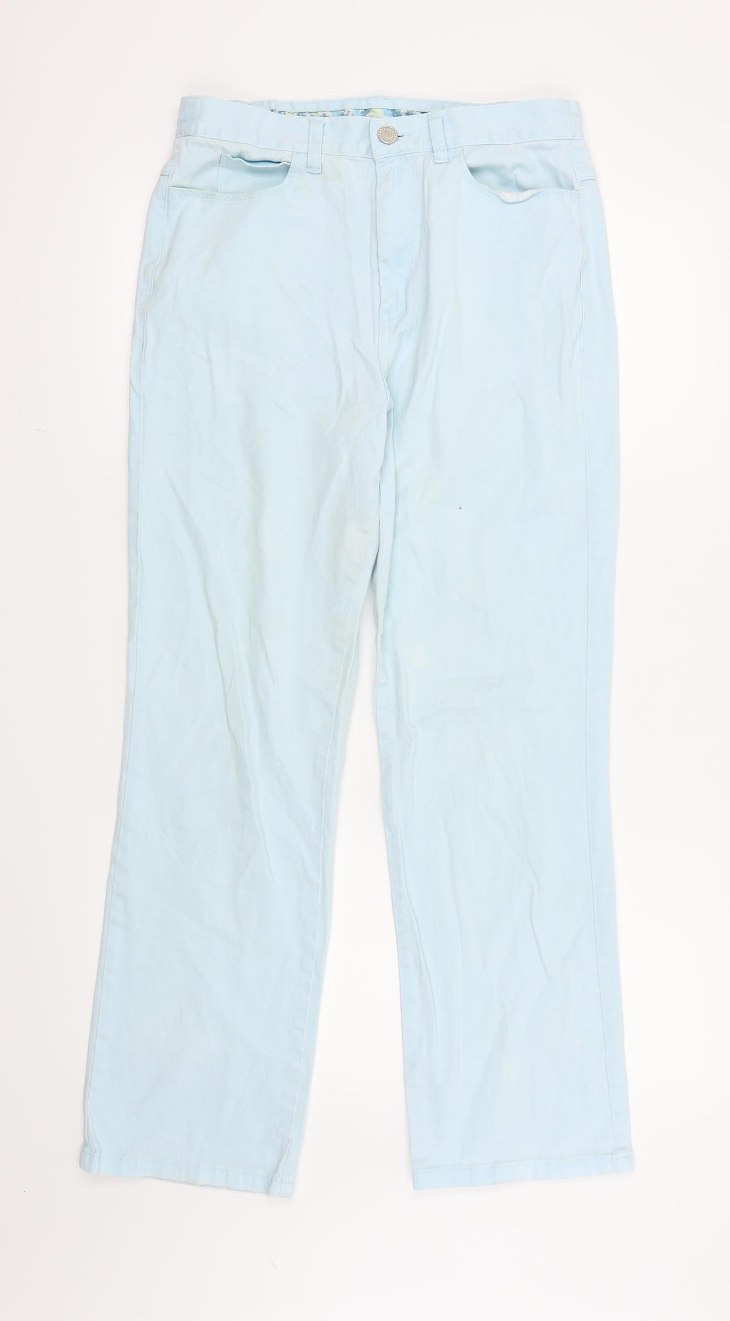 M&S Womens Blue   Straight Jeans Size 10 L28 in