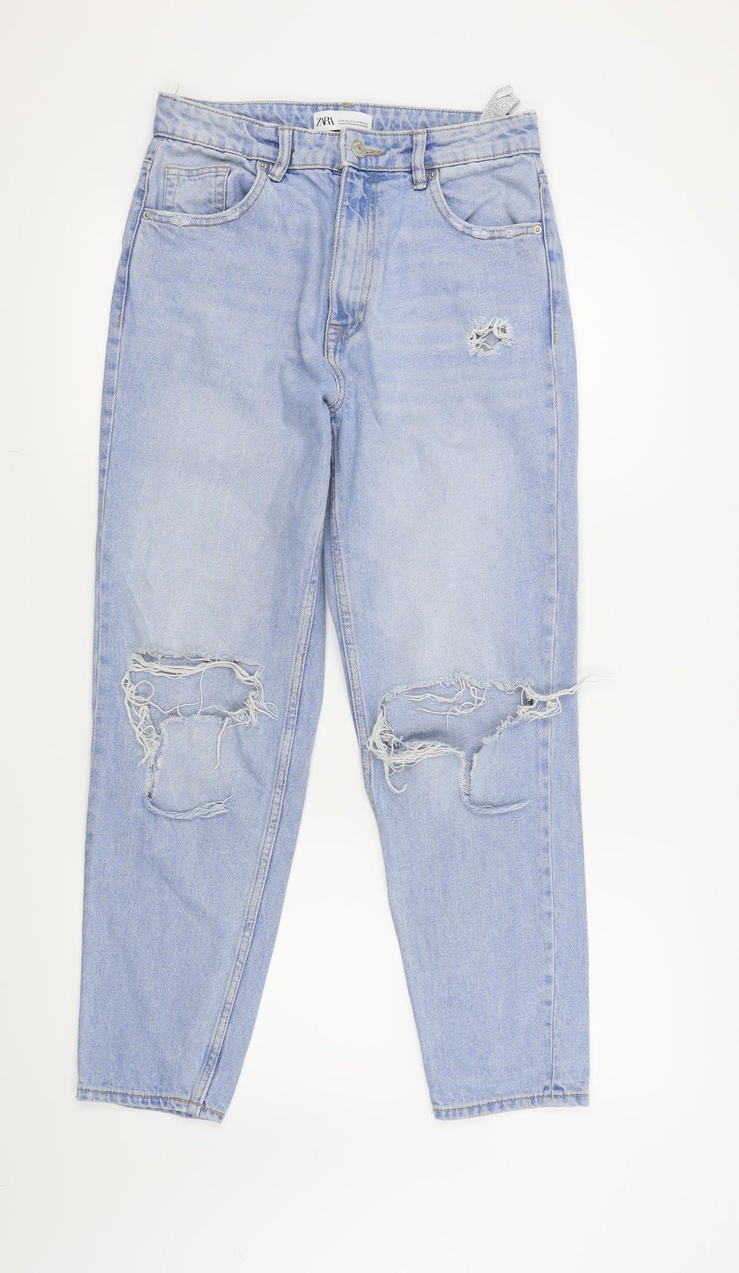 Zara Womens Blue   Straight Jeans Size 8 L26 in