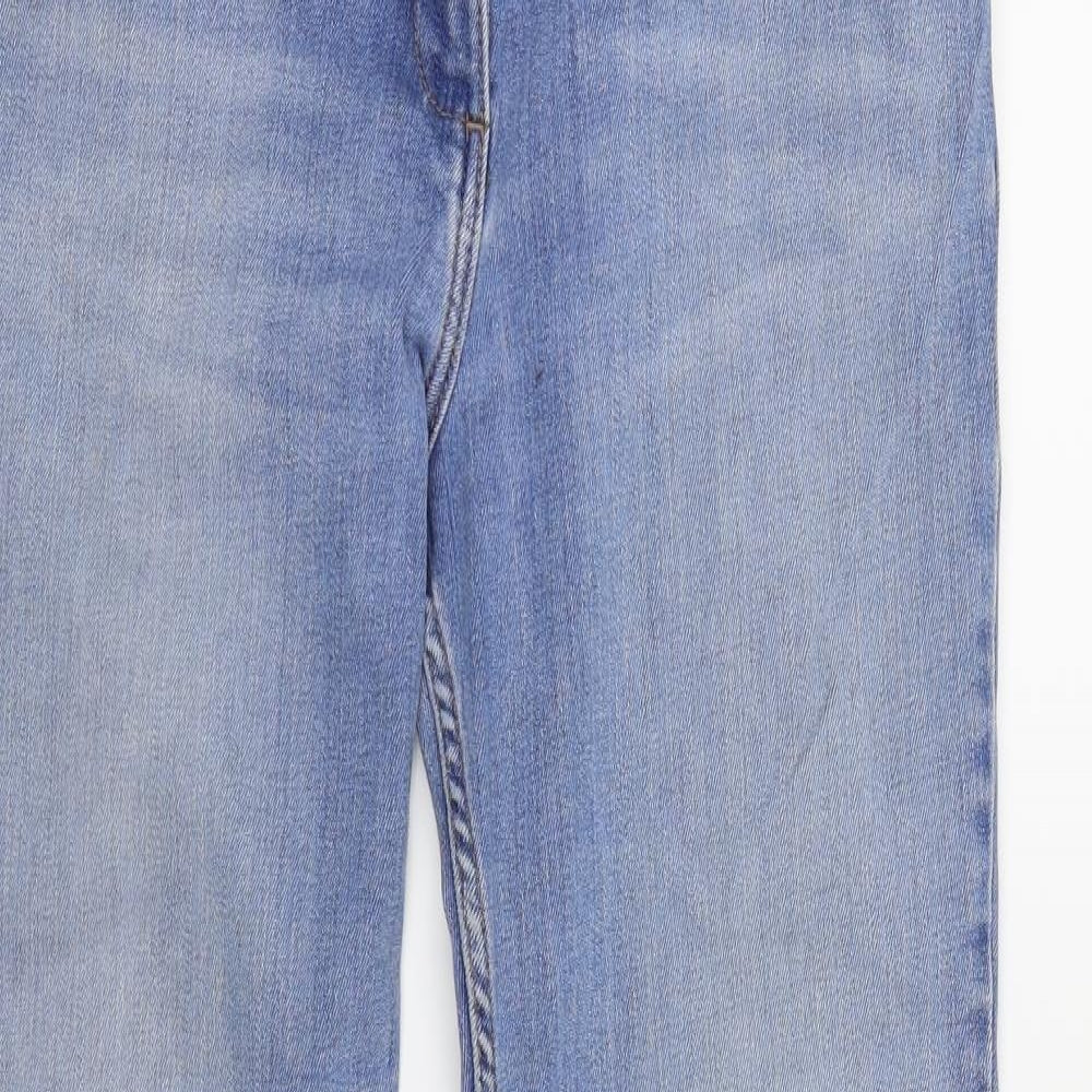 M&S Womens Blue   Straight Jeans Size 12 L28 in