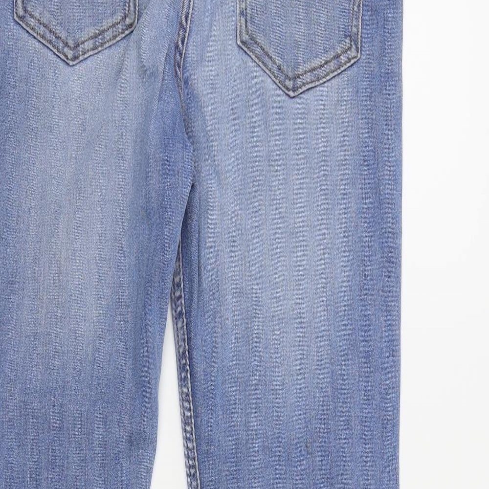 M&S Womens Blue   Straight Jeans Size 12 L28 in