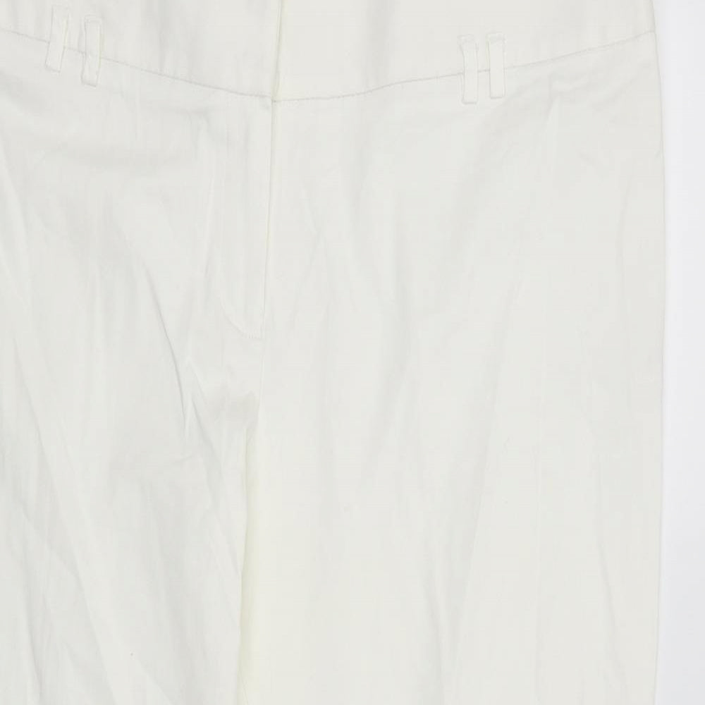F&F Womens White   Cropped Trousers Size 18 L21 in