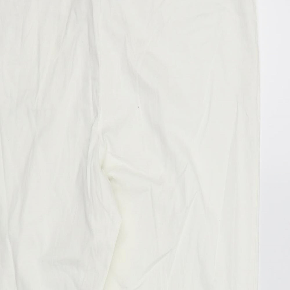F&F Womens White   Cropped Trousers Size 18 L21 in