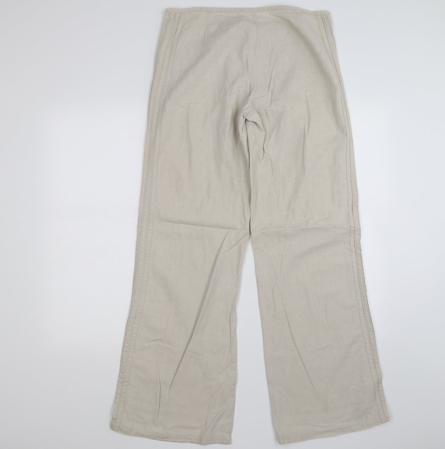 Preworn Womens Beige   Trousers  Size 12 L32 in - long leg