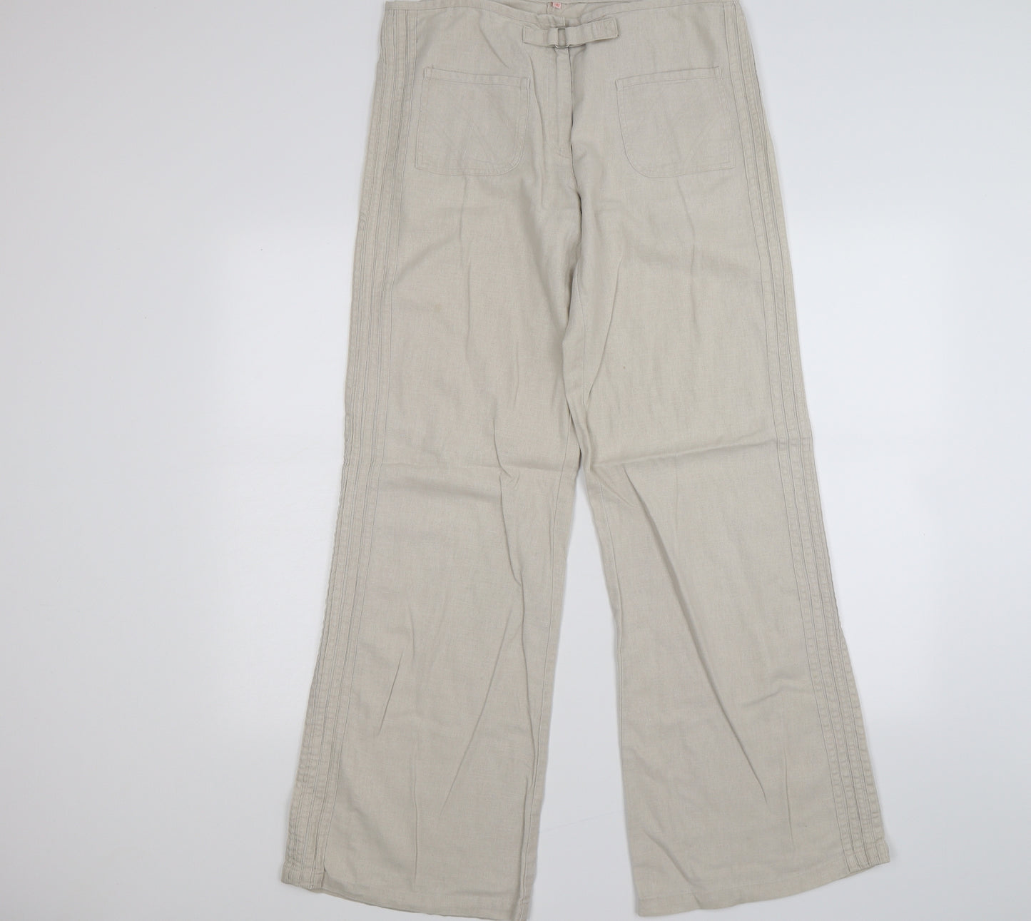 Preworn Womens Beige   Trousers  Size 12 L32 in - long leg