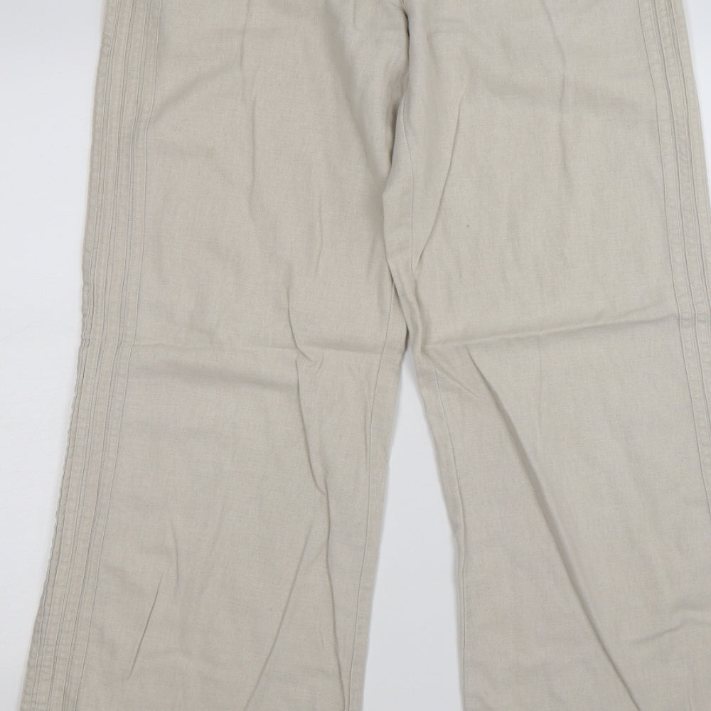 Preworn Womens Beige   Trousers  Size 12 L32 in - long leg