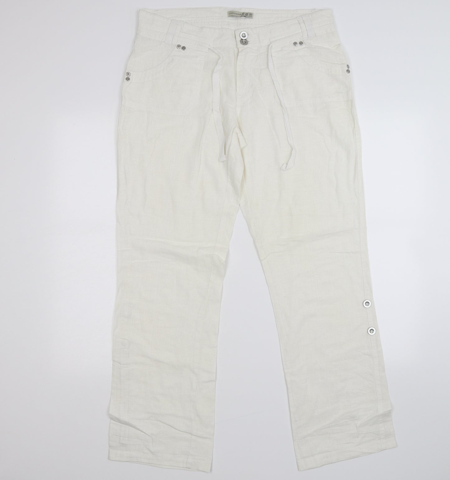 Atmosphere Womens White   Trousers  Size 12 L28 in
